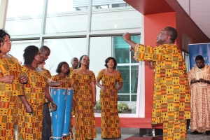 Members of the Ghanaian Choir sing in celebration of Black History Month,